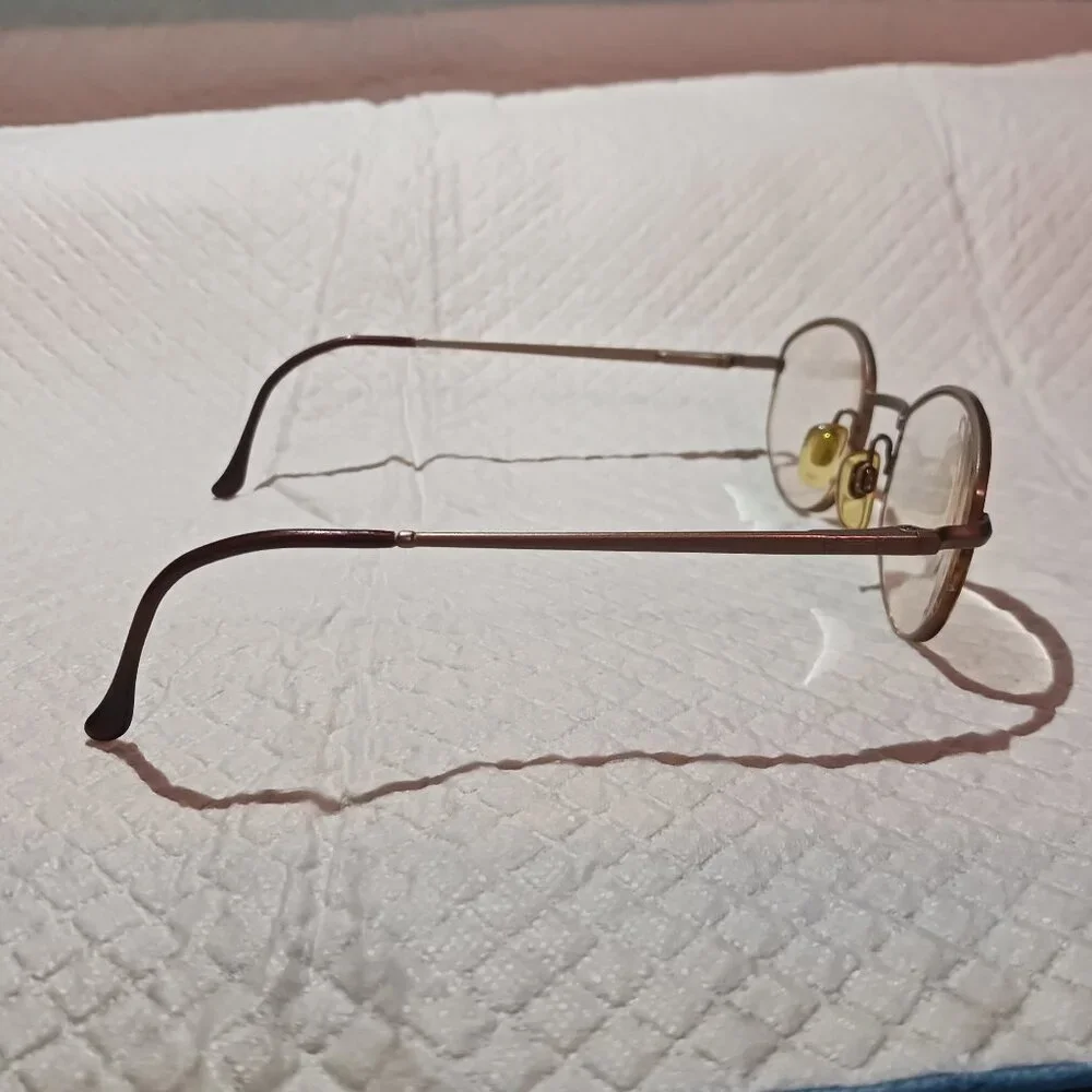 Vintage Emporio Armani Italy 080 1089 Eyeglasses Frames Champagne 49-21-135 - Picture 6 of 15